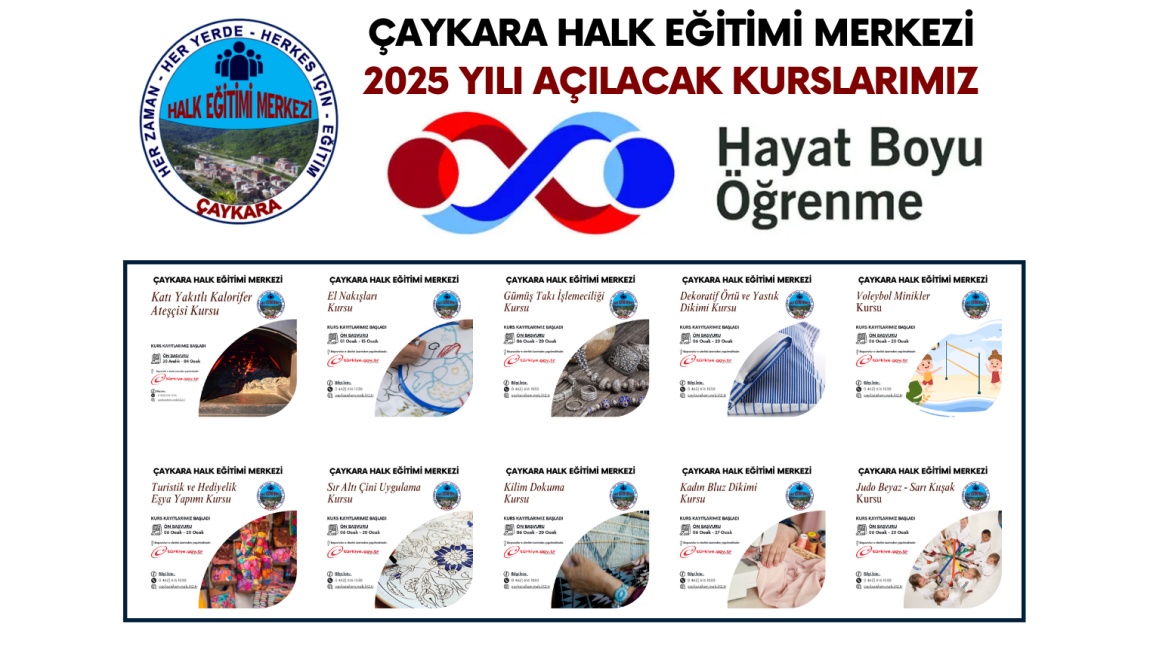 2025 Yılı Çaykara Halk Eğitimi Kursları Başladı